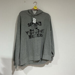 Men’s Pride Pullover Xl Gray Hoodie Sweatshirt Speak Up Your Story Matters Nwt